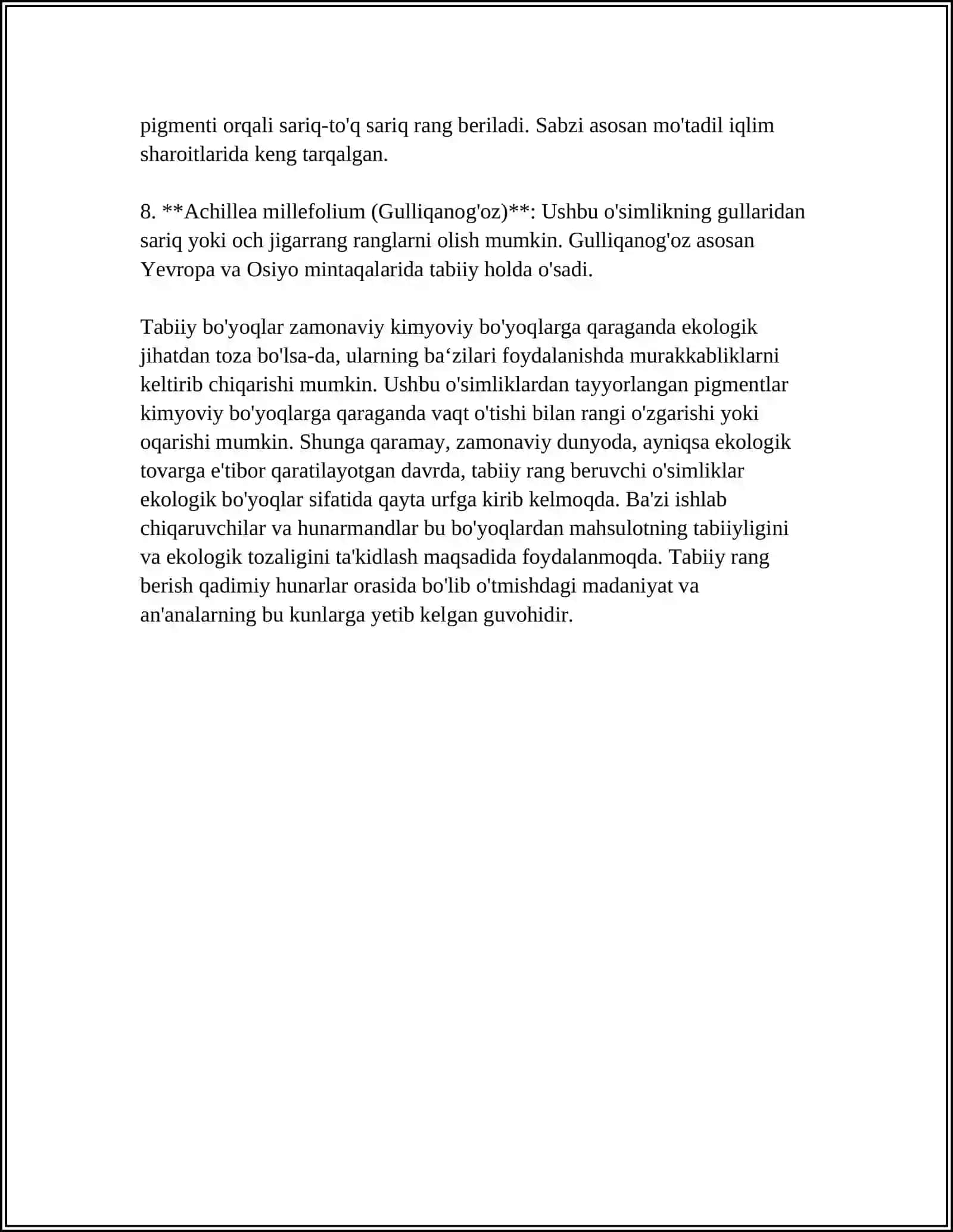 TOLALI MATERIALLARNI TABIIY USUL BILAN BOYASH 4