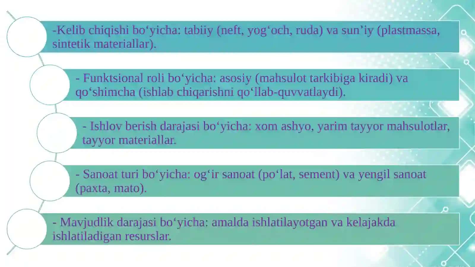 MODDIY RESURSLAR BILAN TA’MINLANGANLIK VA ULARDAN SAMARALI FOYDALANISH TAHLILI 4