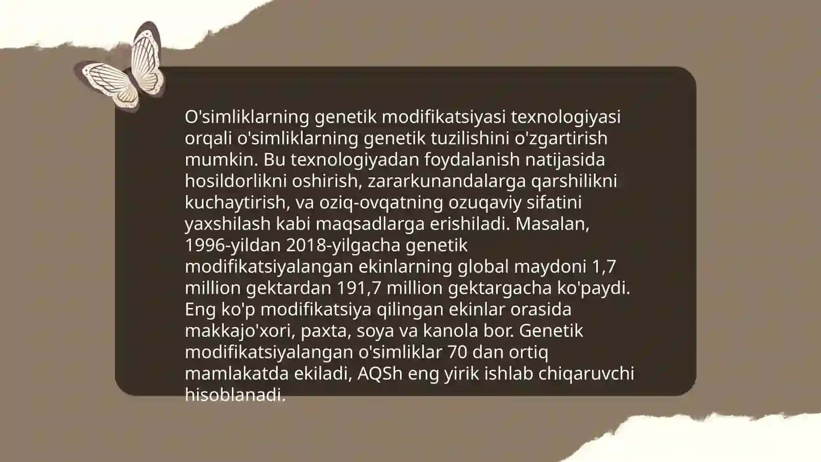 Mikroorganizm, o'simlik va hayvonlar seleksiyasi 4