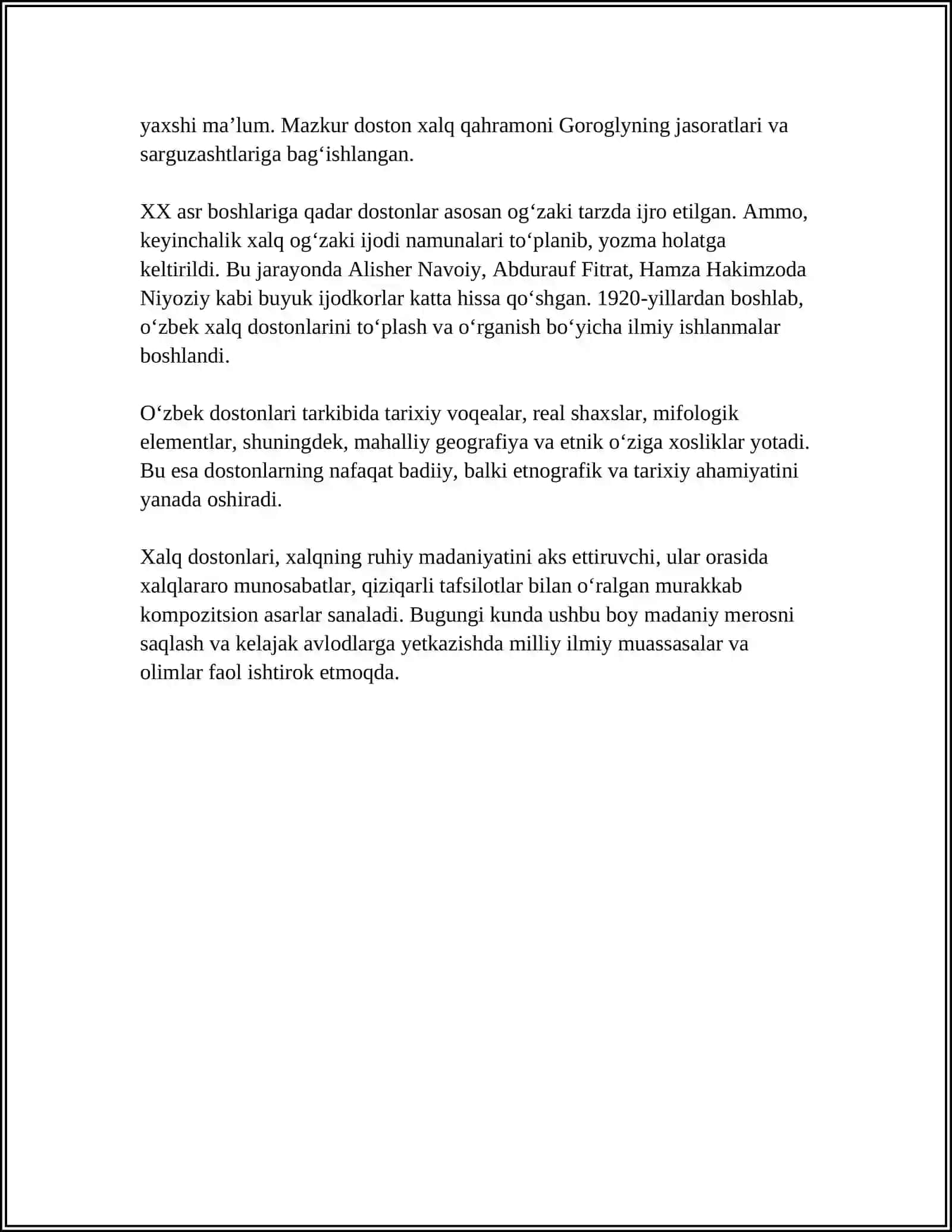 XALQ DOSTONLARINING JANR XUSUSYATLARI 4