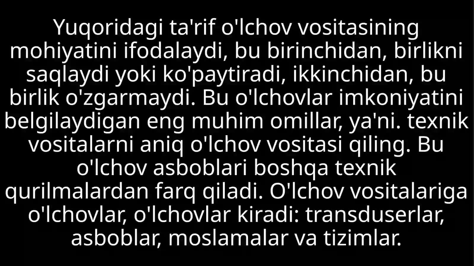 O'lchovvositalarning tushunchasi va tasnifi 4