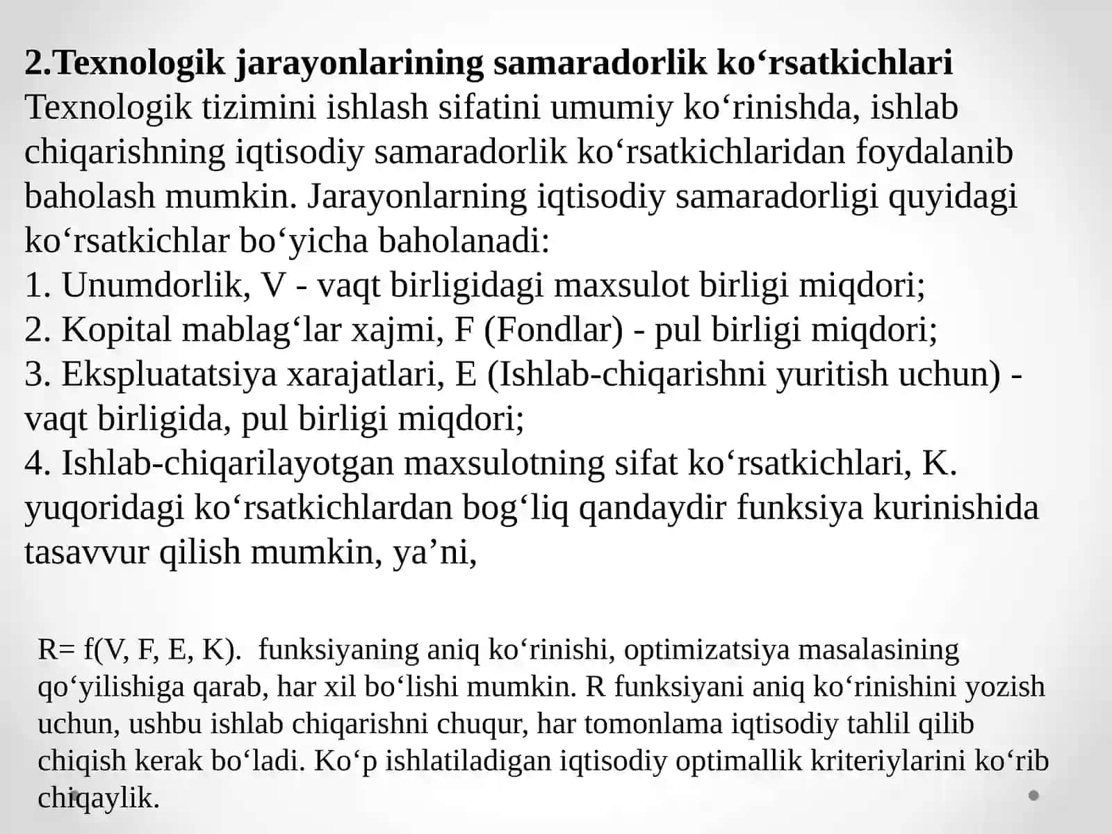 Texnologik jarayonlar va tizimlarni optimallashtirish 4