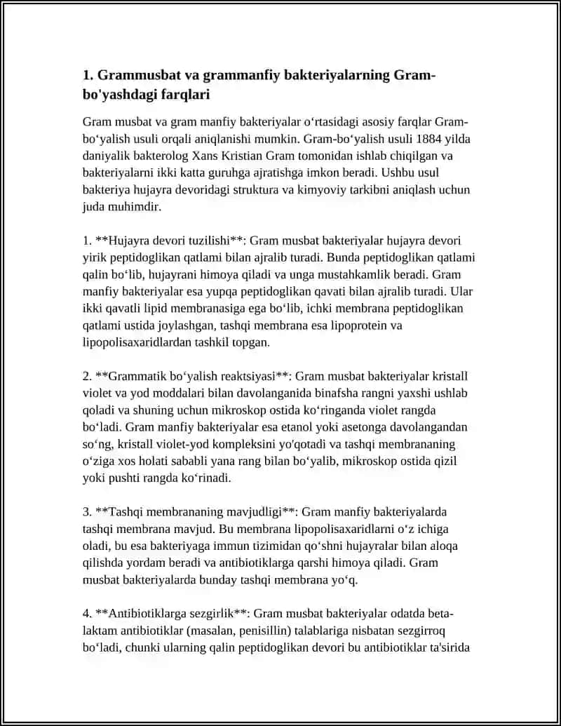 Grammanfiy va grammusbat bakteriyalar ularning tavsifi 4