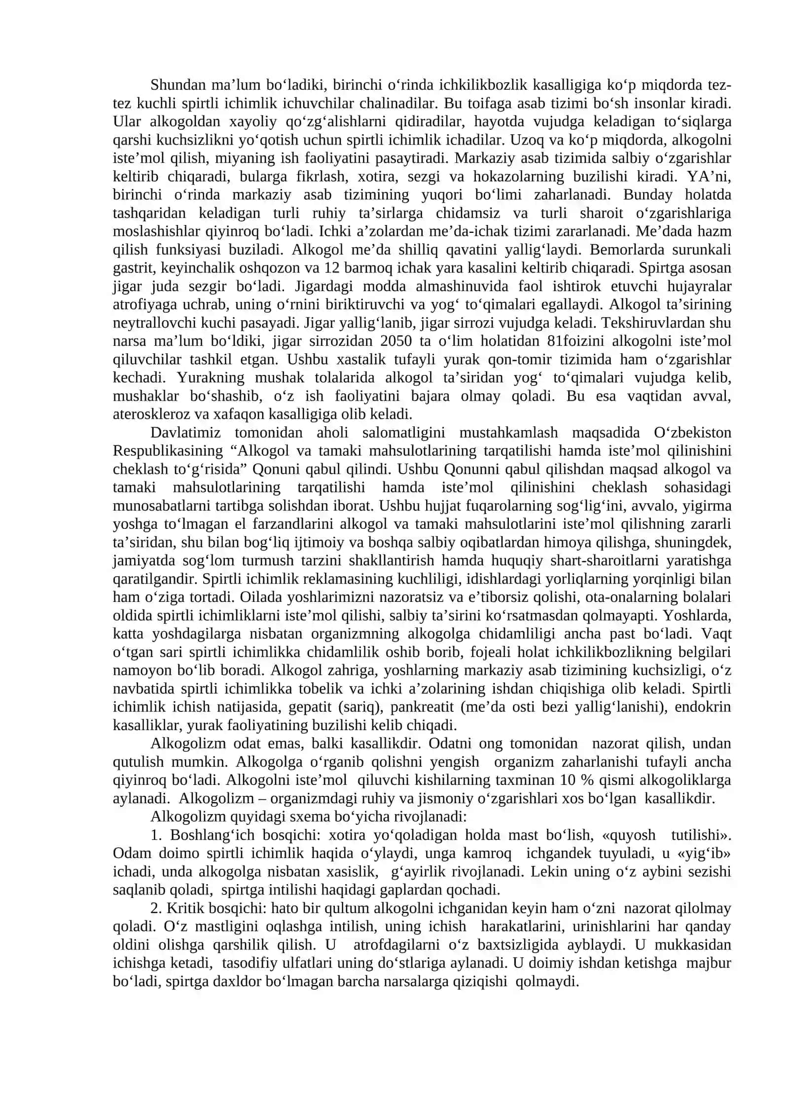 Spirtli ichimliklar iste’mol qiladigan o‘smirlar bilan faoliyat yuritish 4