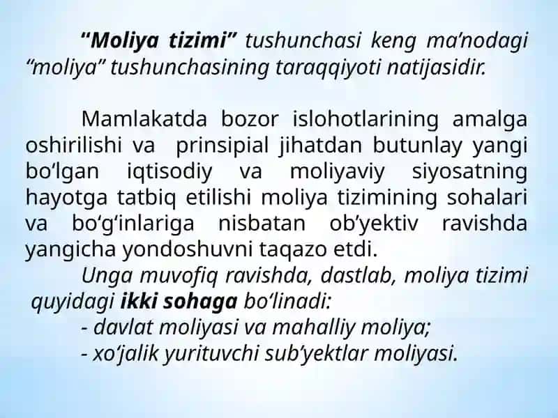 Moliyat izimi va uning bo'g'inlari 4