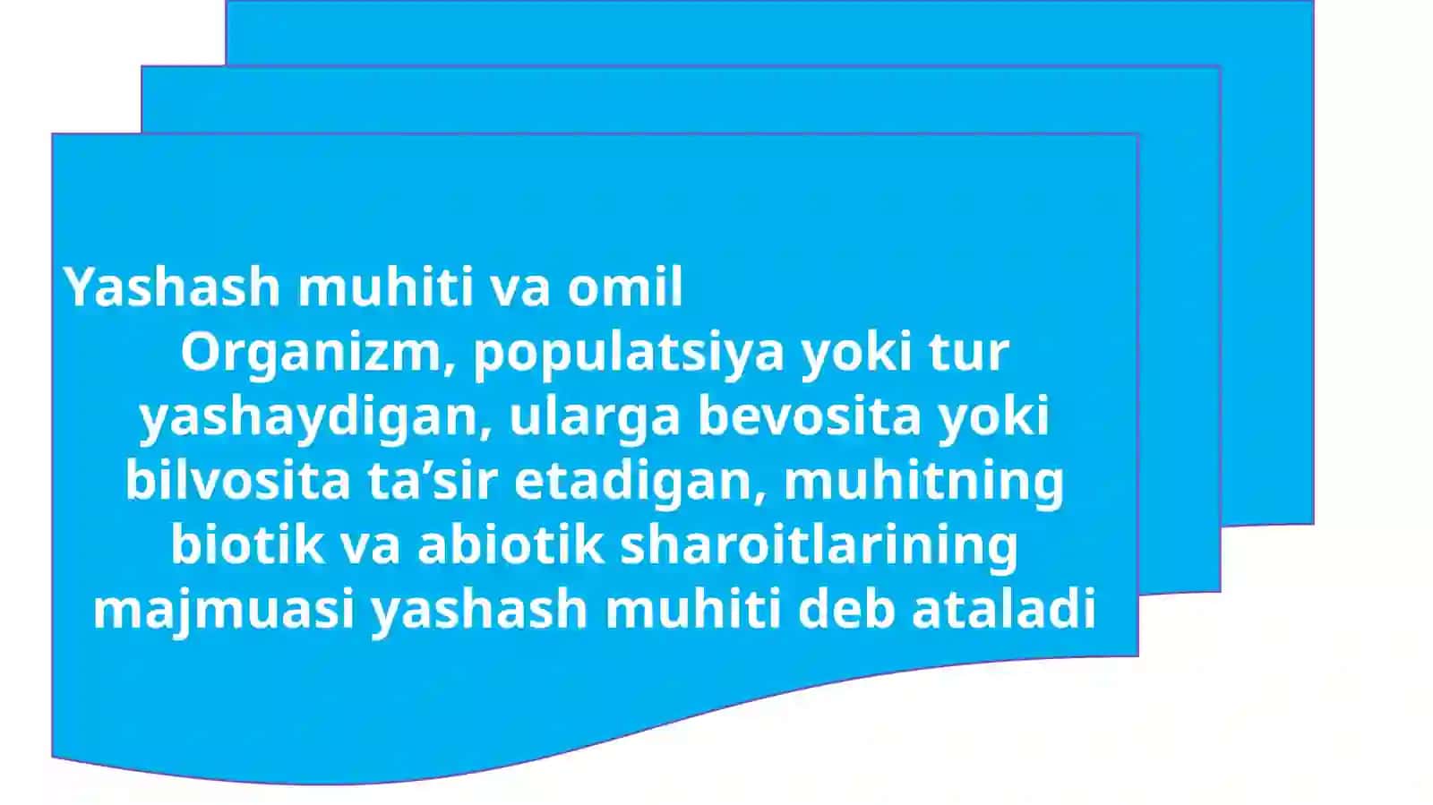 Yashash muhitlari. Suv hayotiy muhitining ekologiyasi va organizmlardagi biologik maromlar 4