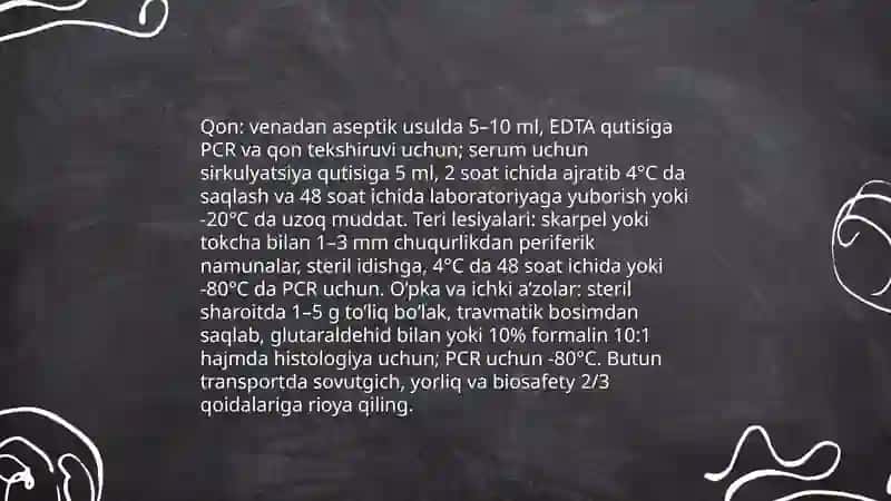 Choçqalar saramas kasalligining laboratoriya diagnostikasi 4