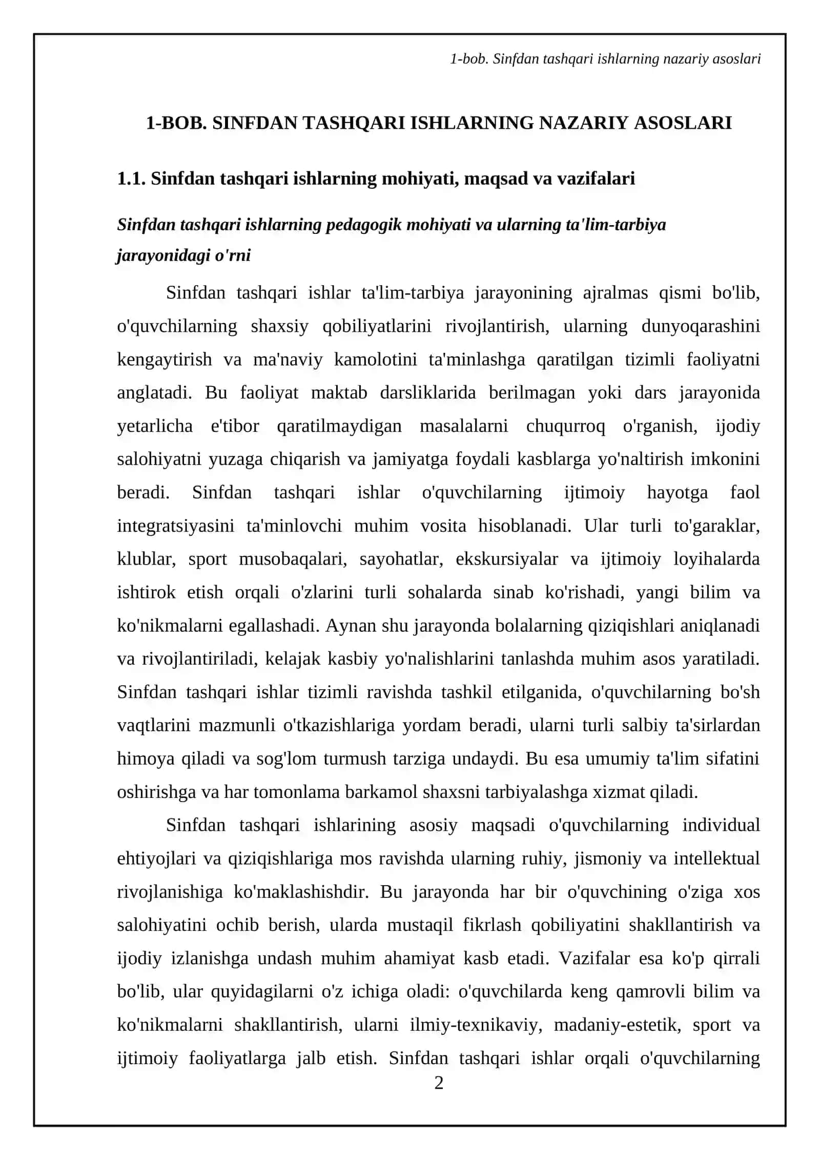 Sinfdan va maktabdan tashqari ishlarni tashkil qilish 4