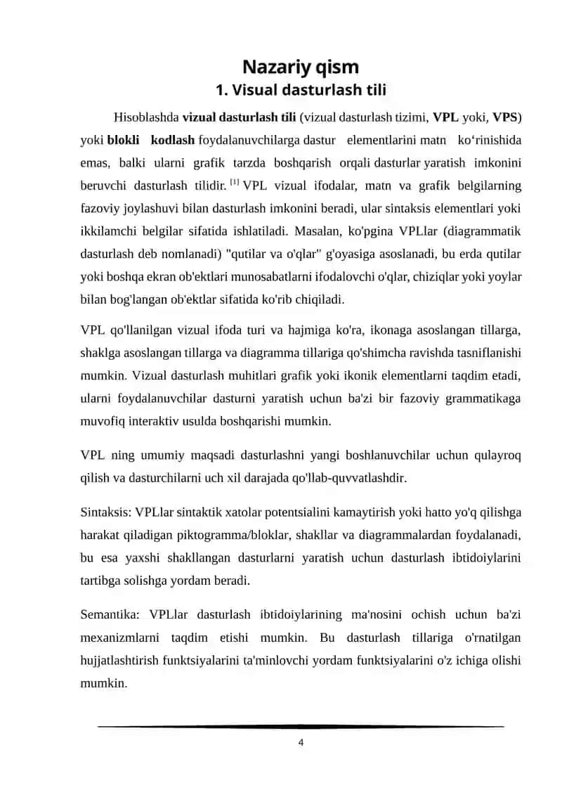 Dasturlash asoslari (kurs ishi) 4