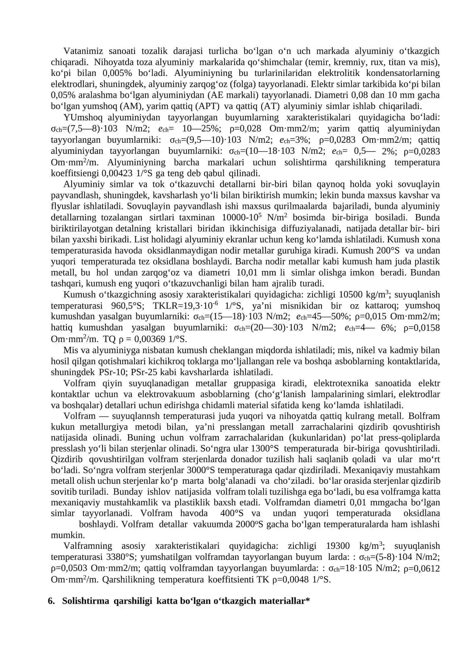 O‘tkazgich materiallar 4