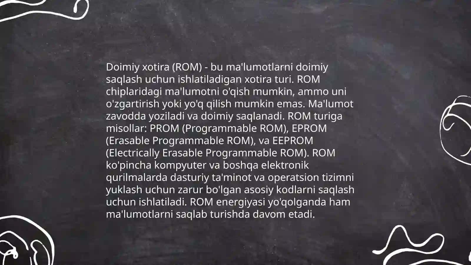 Tezkor va doimiy xotira qurilmalari 4