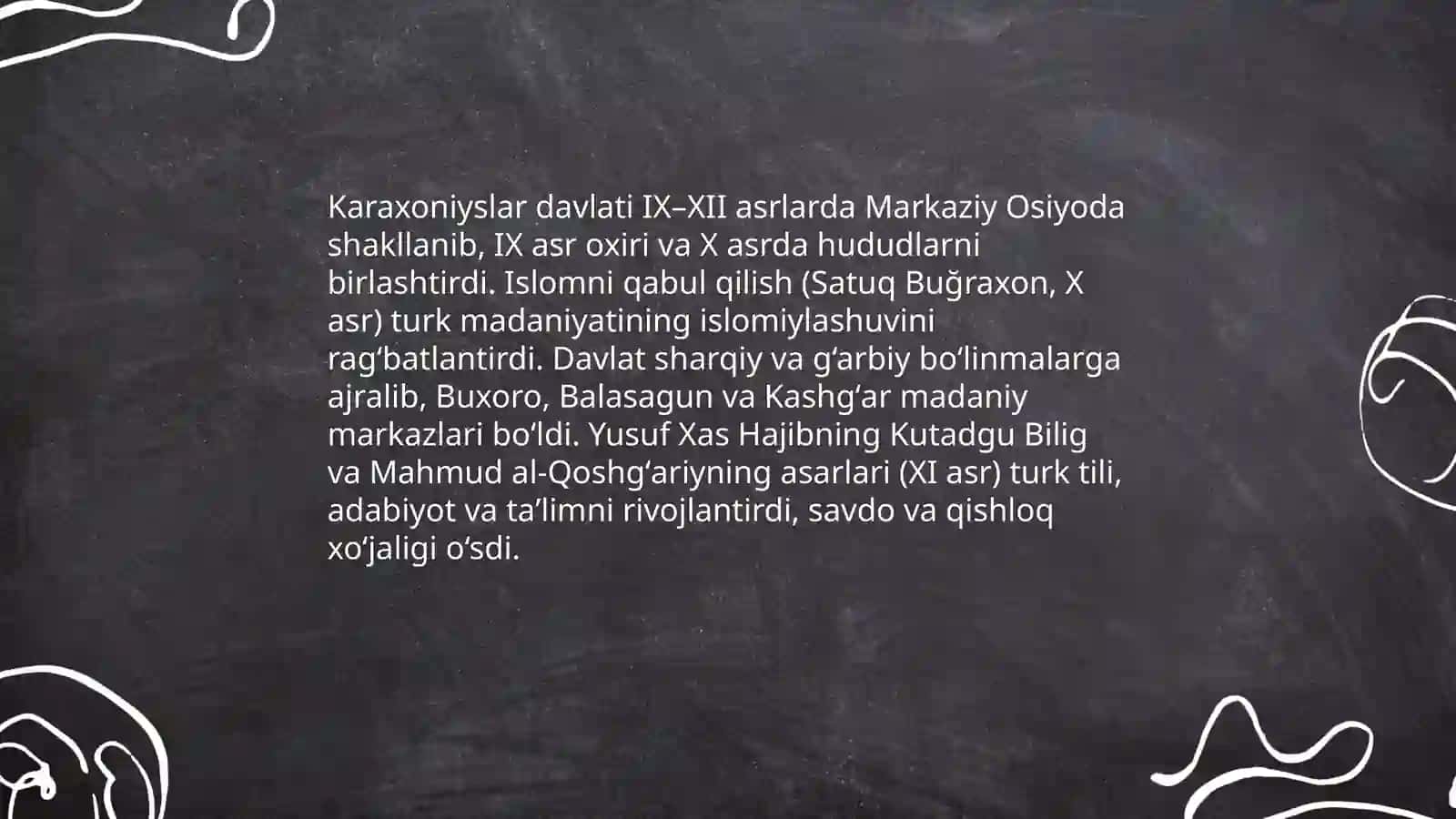 IX-XII asrlarda madaniy hayot va uning taraqqiy etishiga davlatchilik 4