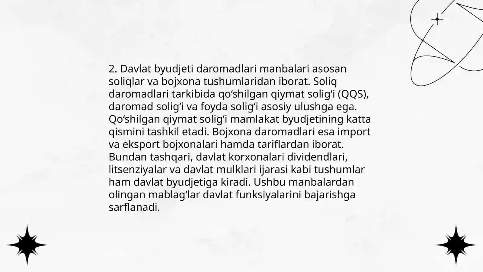 Davlat byudjeti daromadlari va uning hozirgi zamon muammolari 4