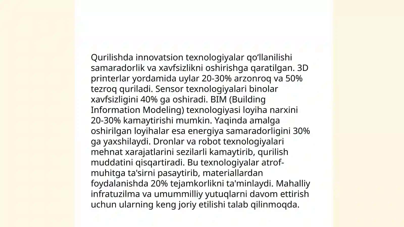 Qurilish loyixa yechimlarining ijtimoiy-iqtisodiy samaradorligini oshirishning asosiy yoʻnalishlari 4