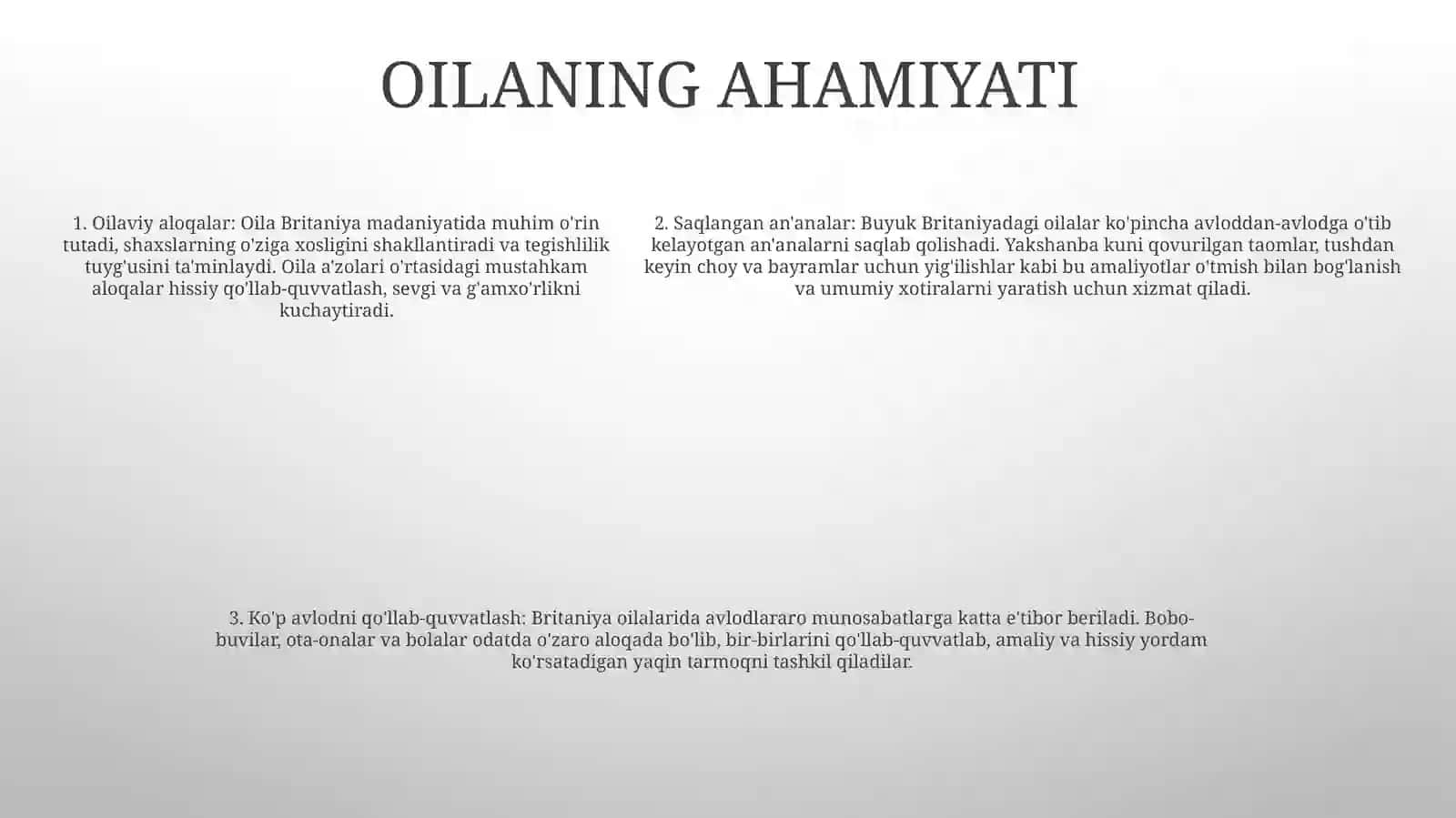 Buyuk Britaniyada Oilaviy Munosabatlar 4