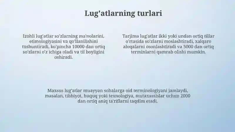 Lug'at va ularning turlari 4