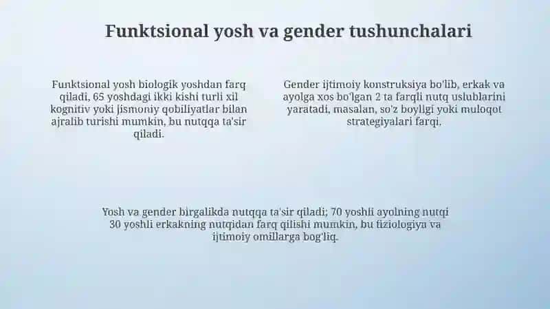 Nutqning funksional yosh va jins jihatidan xoslanishi 4