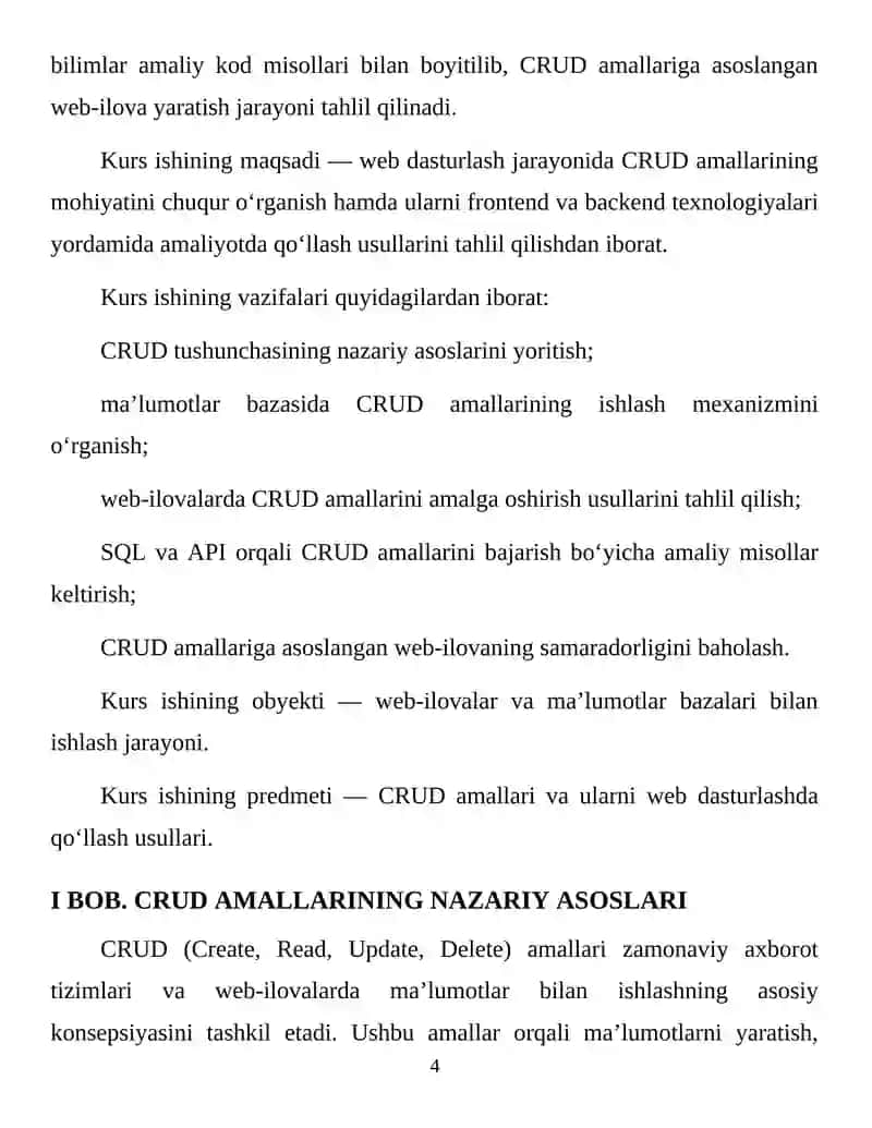 CRUD amallari 4