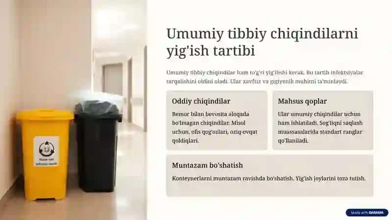 Tibbiy chiqindilarni yigʻish turlari 4