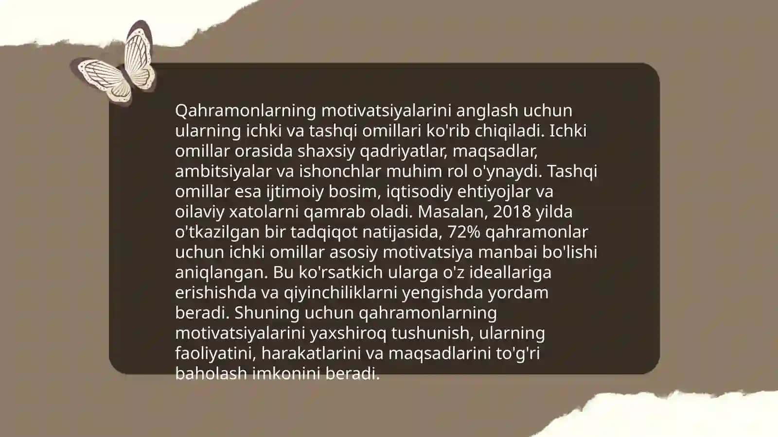 Asar qahramonlarining xarakterini tahlil qilish 4