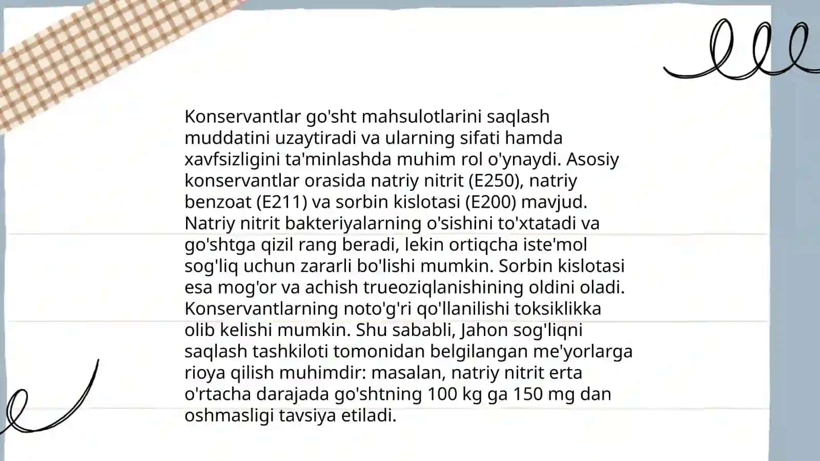Go'sht mahsulotlarida qo'shimcha konservantlar 4
