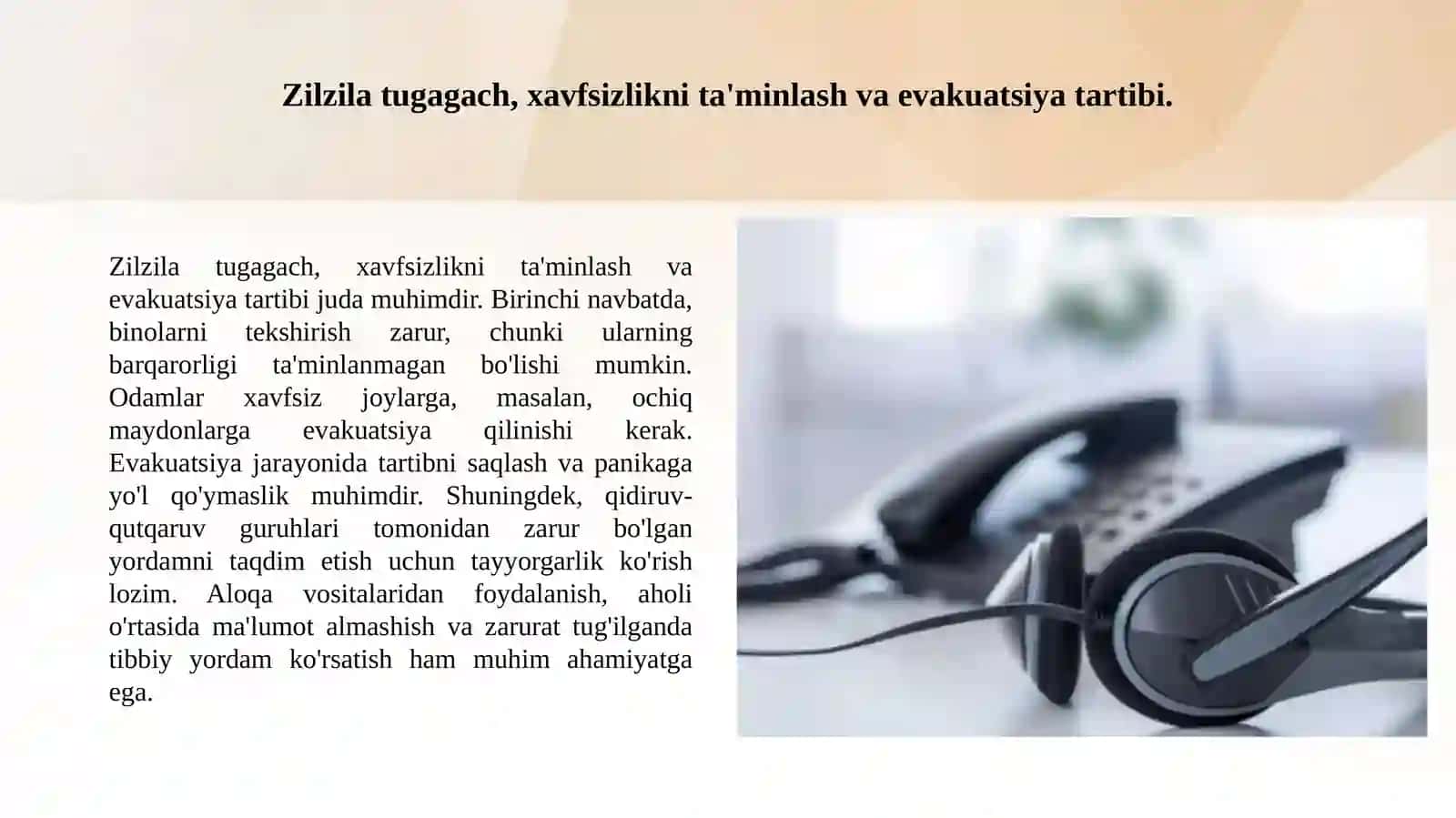 Zilzila vaqtida xavfsizlik qoidalari 4