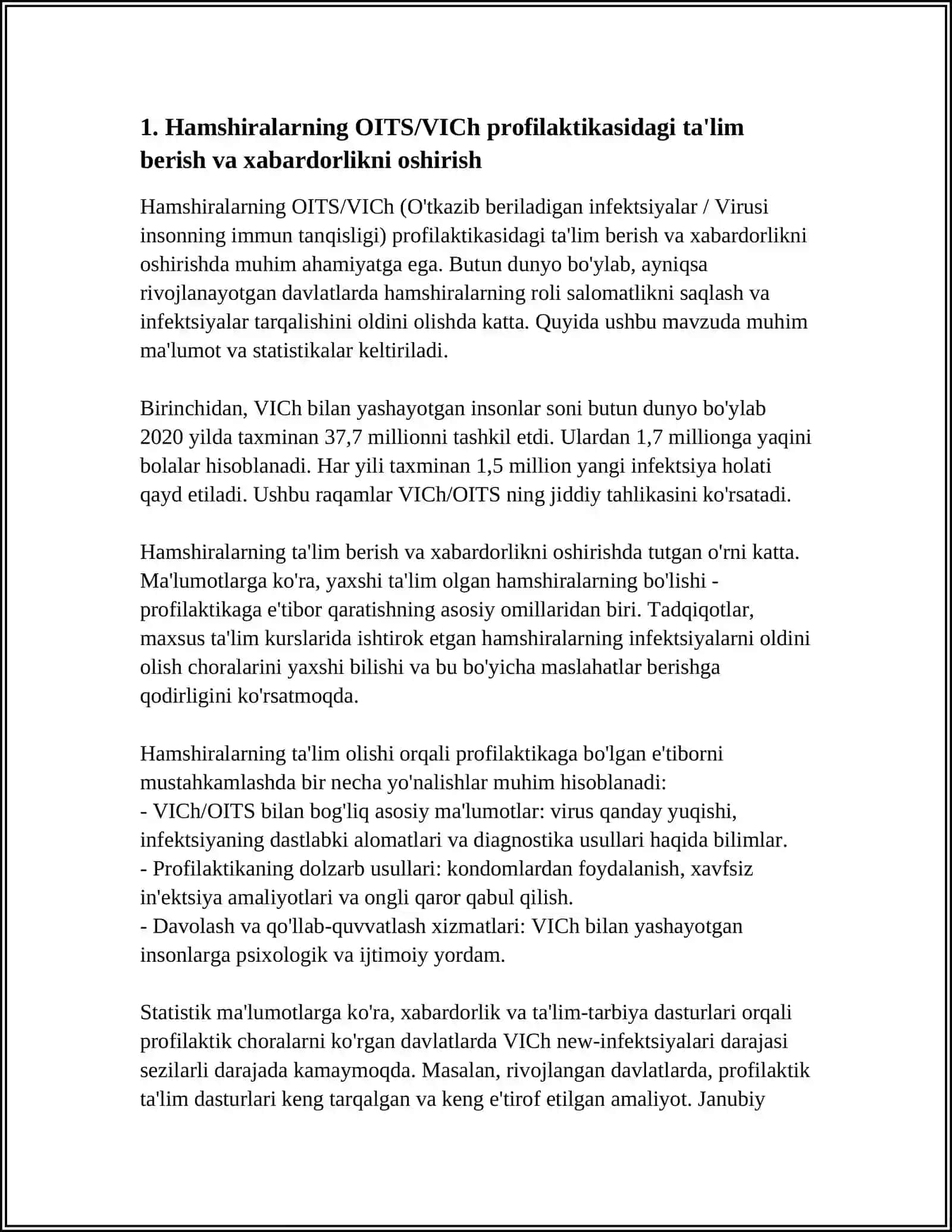 HAMSHIRALIK ISHI OITS GA QARSHI KURASHISH CHORA - TADBIRLARIDAGI ISHTIROKI 4