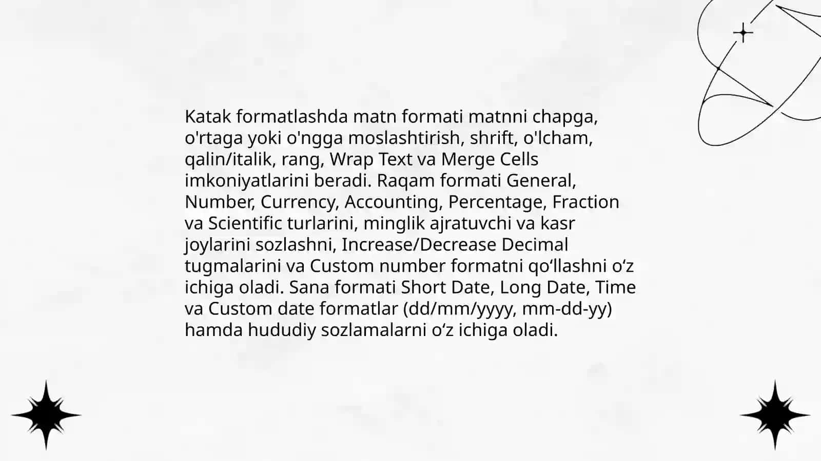 Microsoft Excel dasturi vazifalari 4