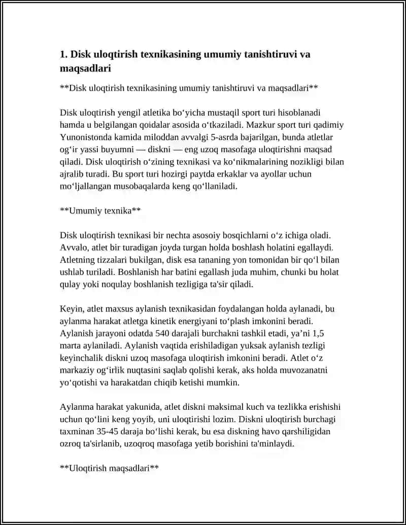 DISK ULOQTIRISH TEXNIKASINI FAZALARINI O’RGATISH 4