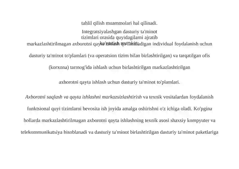 Integratsiyalashgandasturiy ta'minotpaketlarini tashkil etish 4