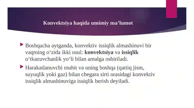 Suyuqlikning tabiiy va majburiy oqimida konvektiv issiqlik almshinuvi 4