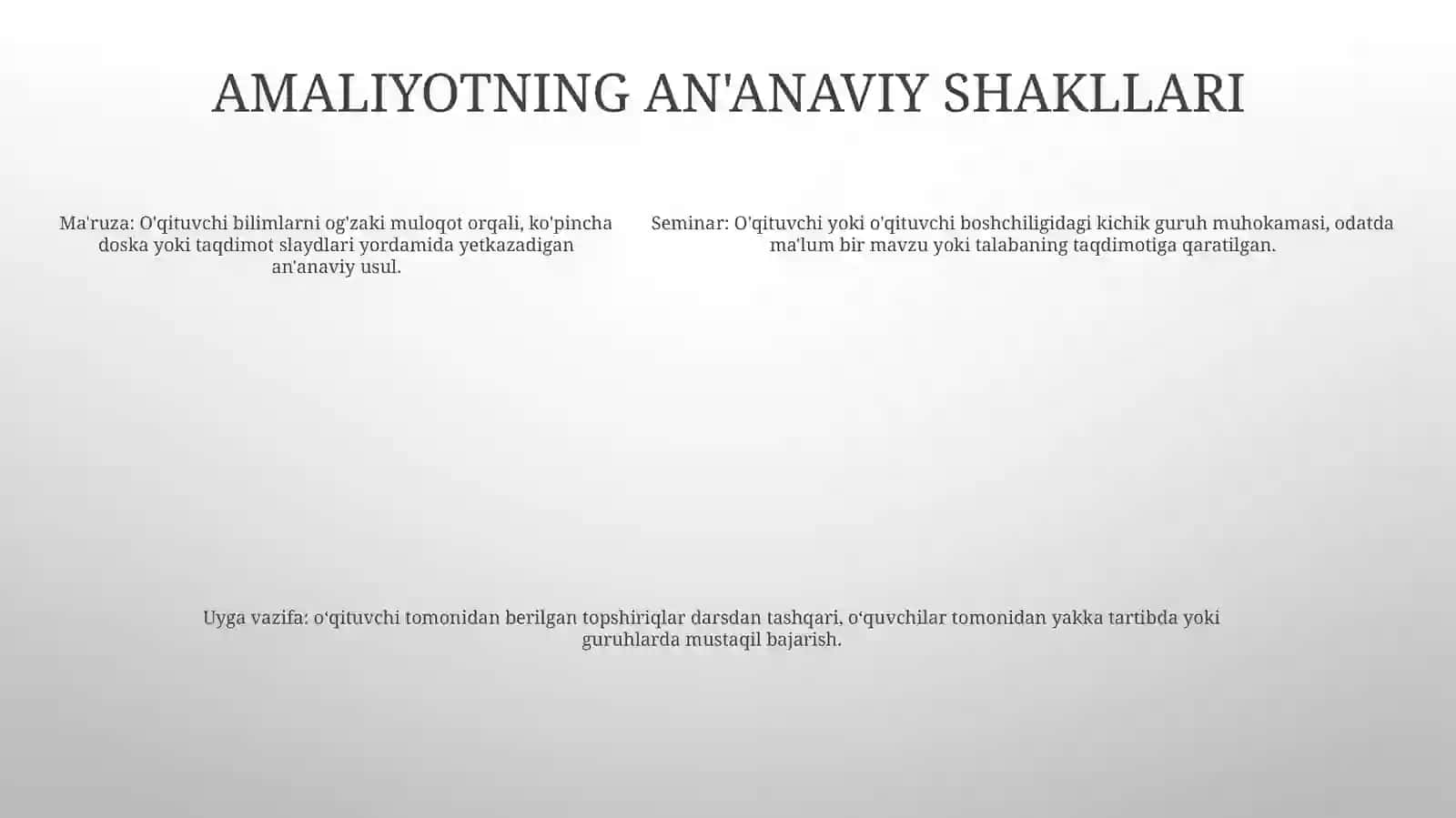 O'Quv Va Pedagogik Amaliyotni TashkilEtishShakillari 4