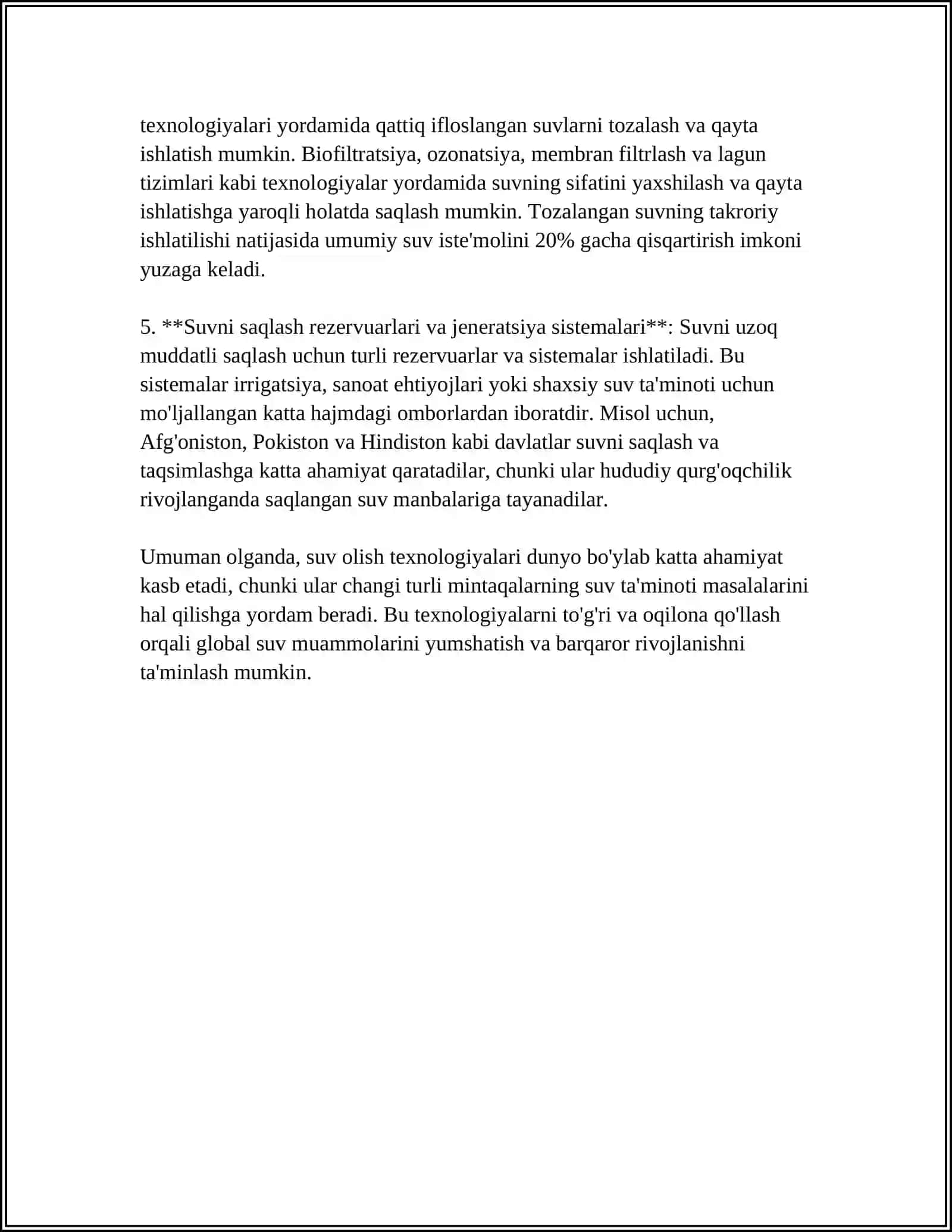 SUV OLISH VA SUV KELTIRISH INSHOOTALARI 4