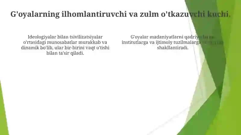 Mafkura va svilizatsiya ular o'rtasidagi tarixiy aloqadorlik 4