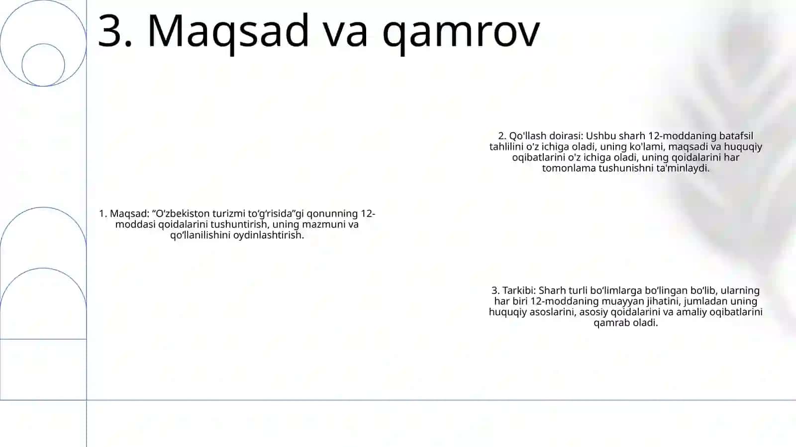 Turizm To'G'Risidagi Qonunning 12-Moddasining Sharhi 4
