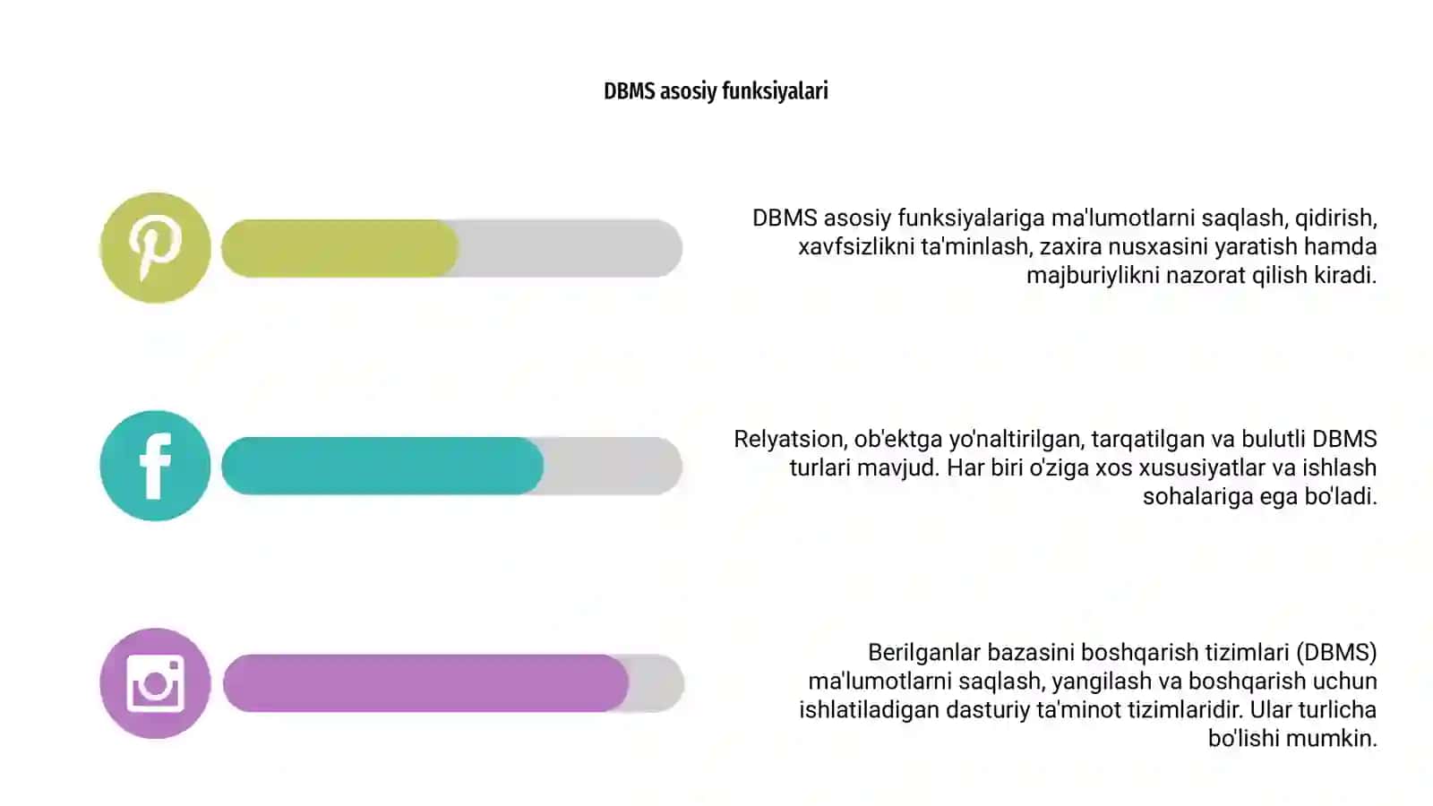 Berilganlar bazasini boshqarish tizimlari (DBMS): turlari va afzaliklari 4