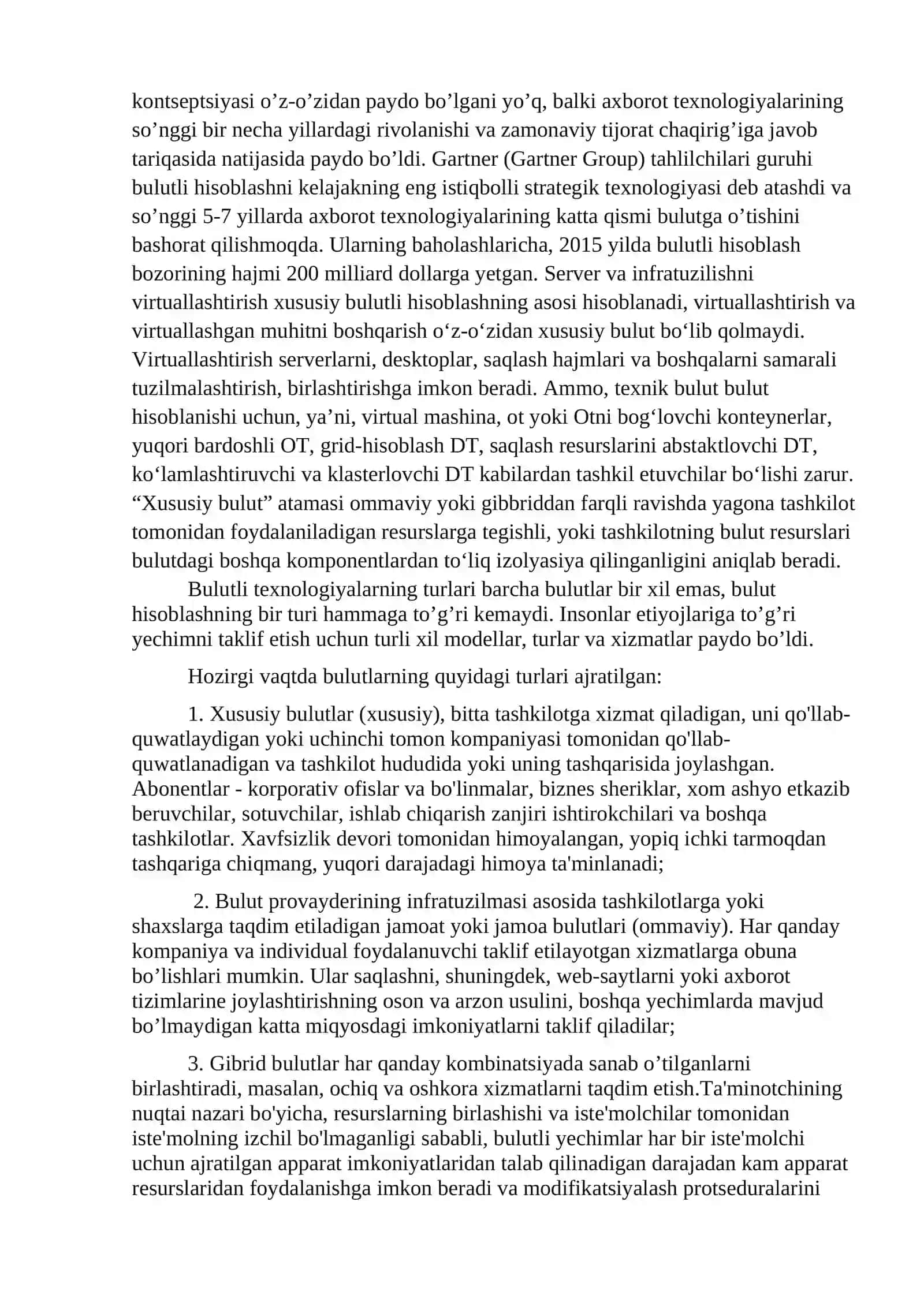 Bulutli texnologiyalar tushunchasi 4