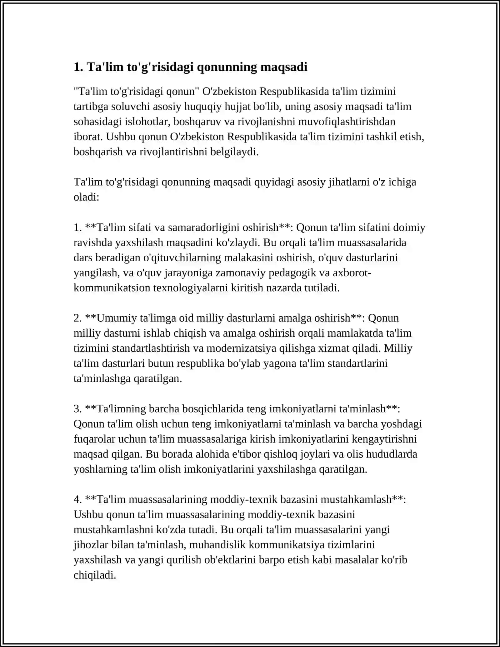 TA'LIM TO'G'RISIDAGI QONUNNING TUZILISHI VA UMUMIY MOHIYATI 4