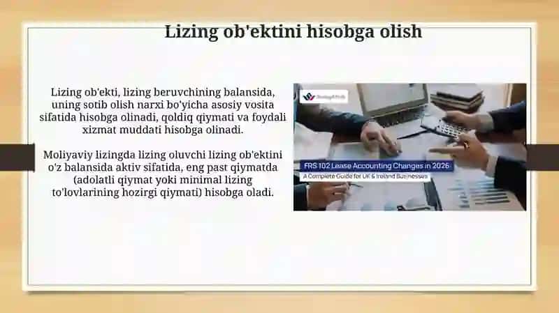 Lizing xizmatlarini ko'rsatuvchi subyektlarda buxgalteriya hisobi 4