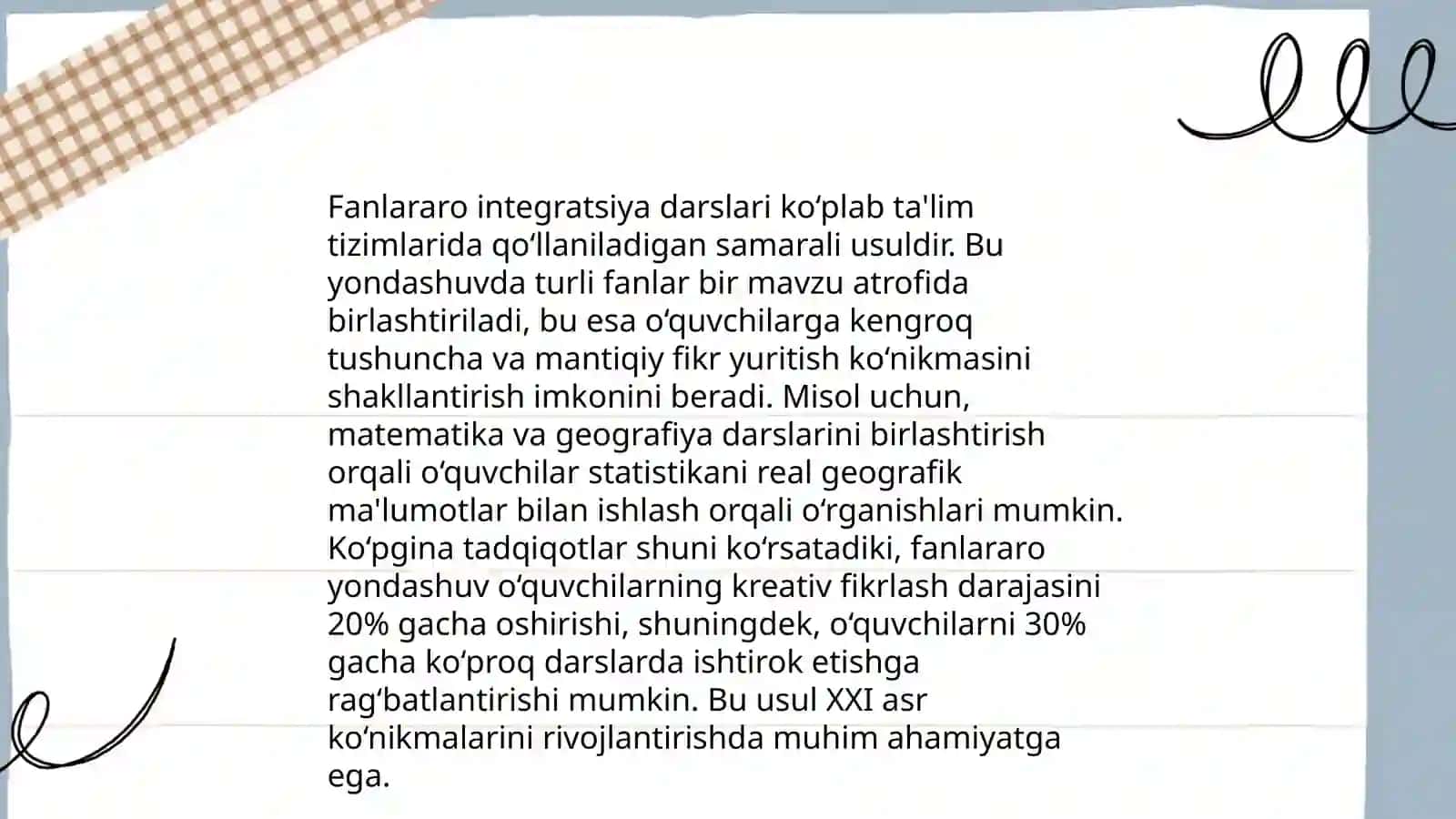 Integratsiyalashgan darsning turlari 4