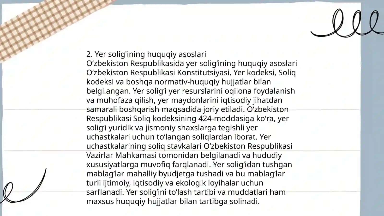 Yer solig'i asoslari 4