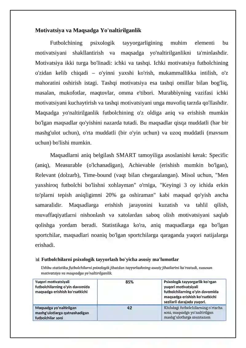 Futbolchilarni psixik tayorlash 4