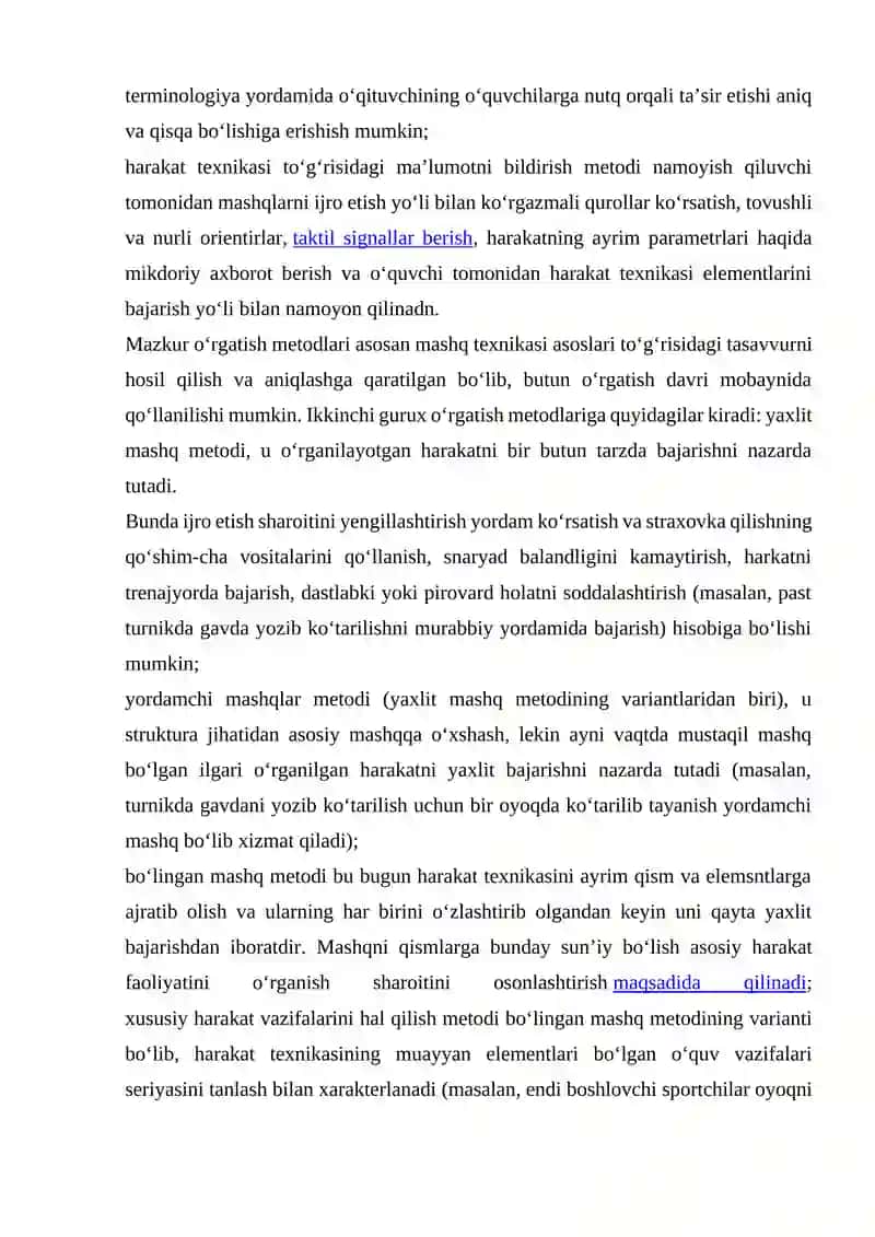 Gimnastika mashqlarini o'rgatish metodikasi 4