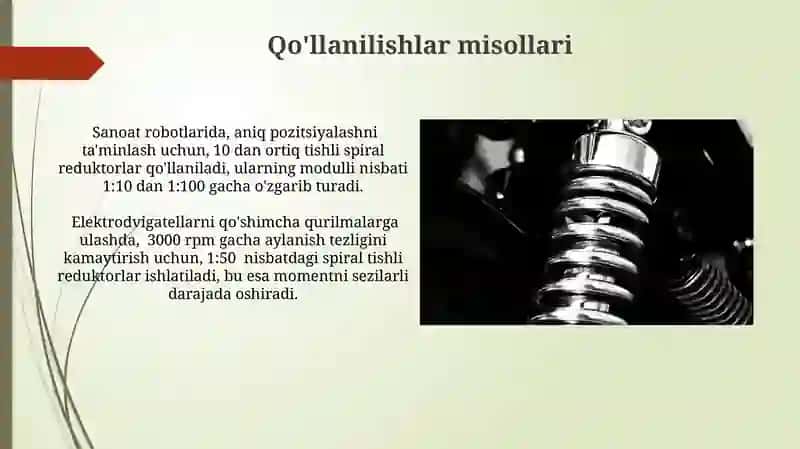 Spiral Tishli Uskunalar Tasnifi 4