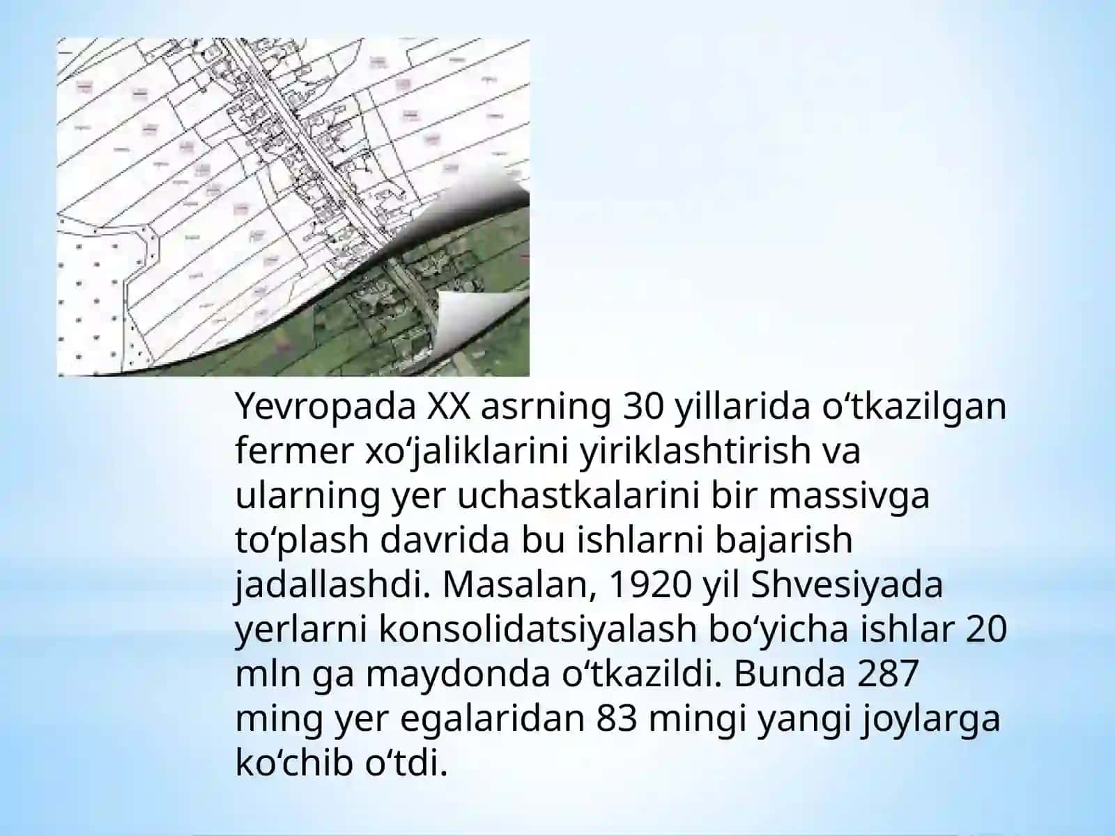 Yerga egalik qilish, yerdan foydalanish planini chizish va jihozlash 4