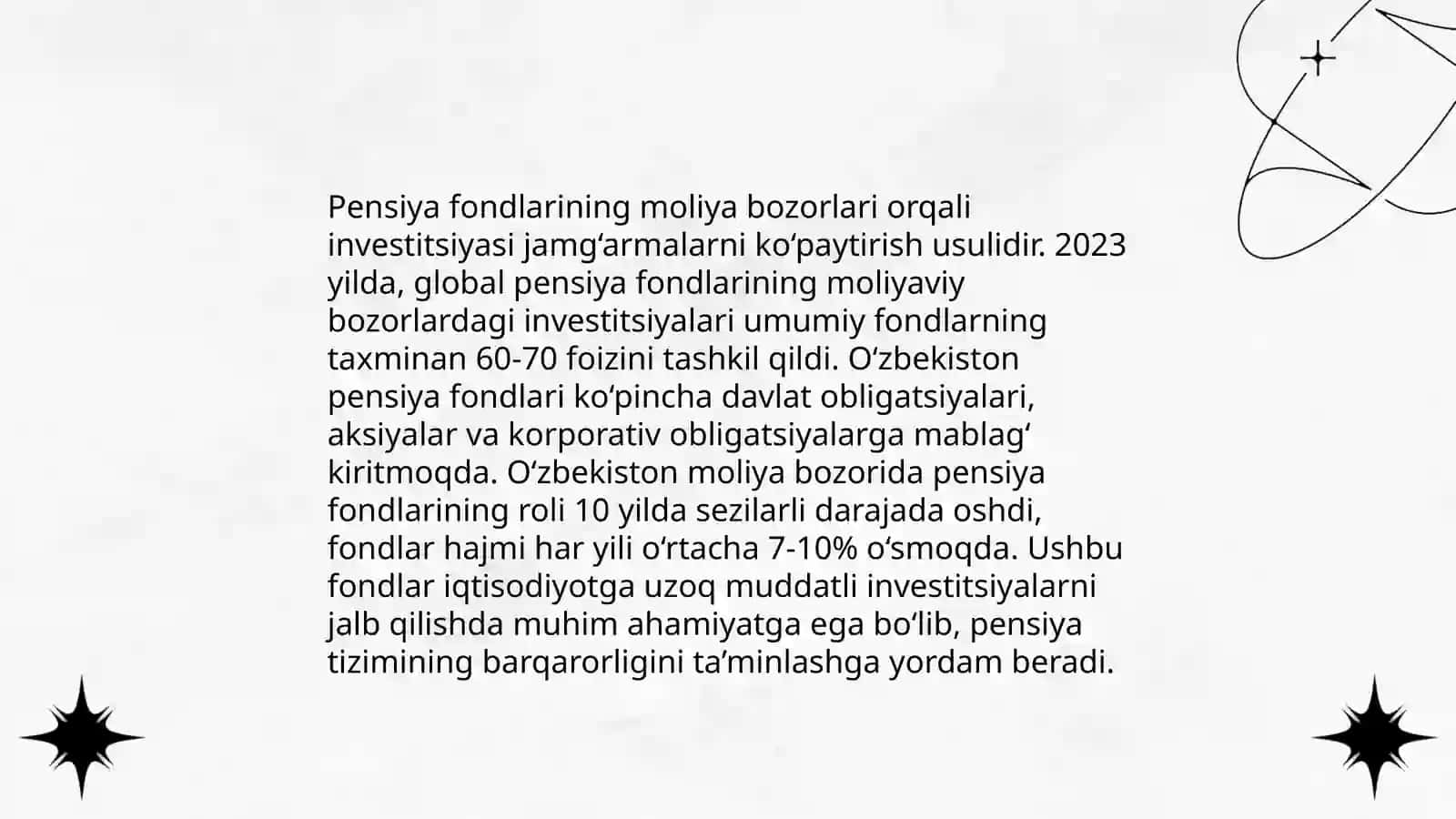 Sug'urta va pensiya fondlarining moliya bozorlaridagi faoliyati 4