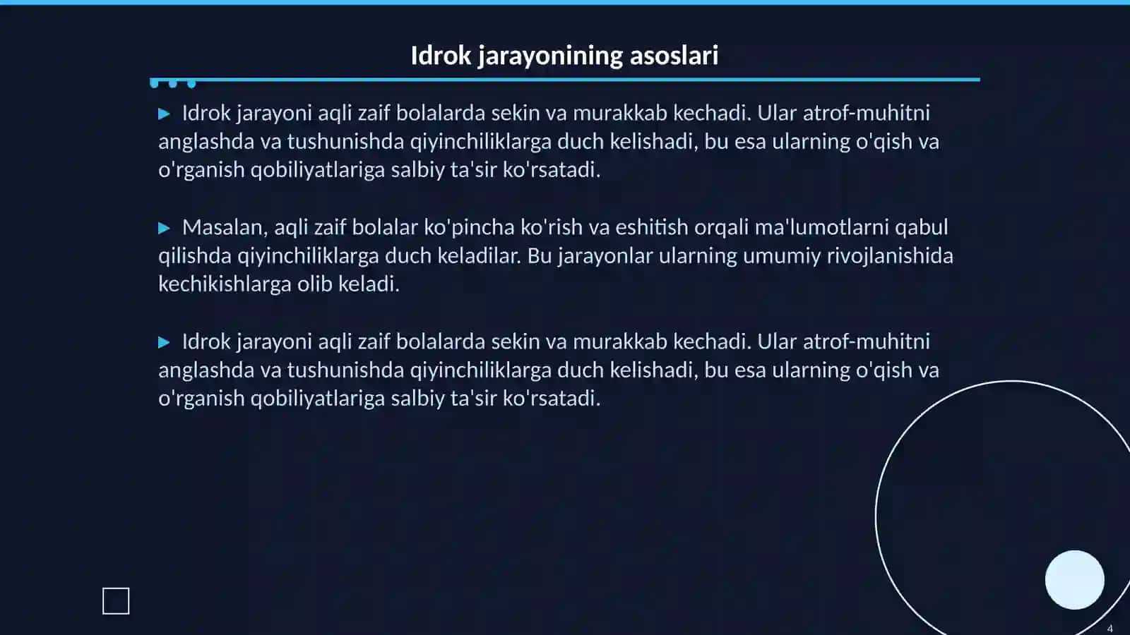Aqli zaif bolalarning idrok xususiyatlari 4