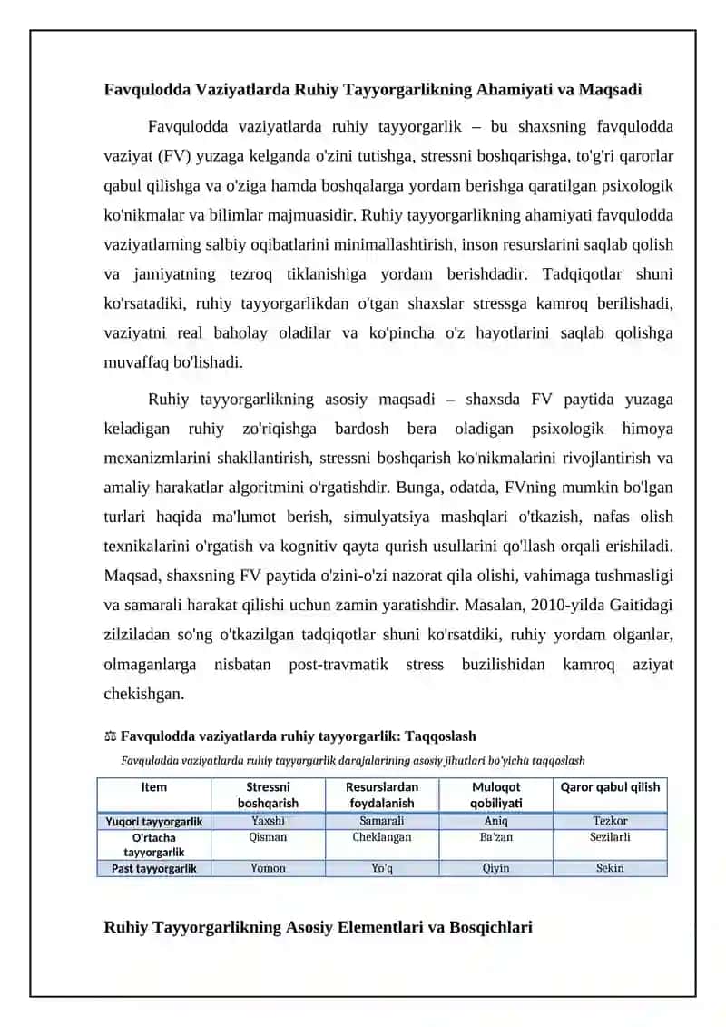Axolini favqulotda vaziyatlarda pisixologik tayyorlanish 4