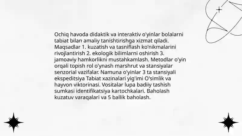 O'yin asosida bolalarni tabiat bilan tanishtrish texnalogiyasi 4