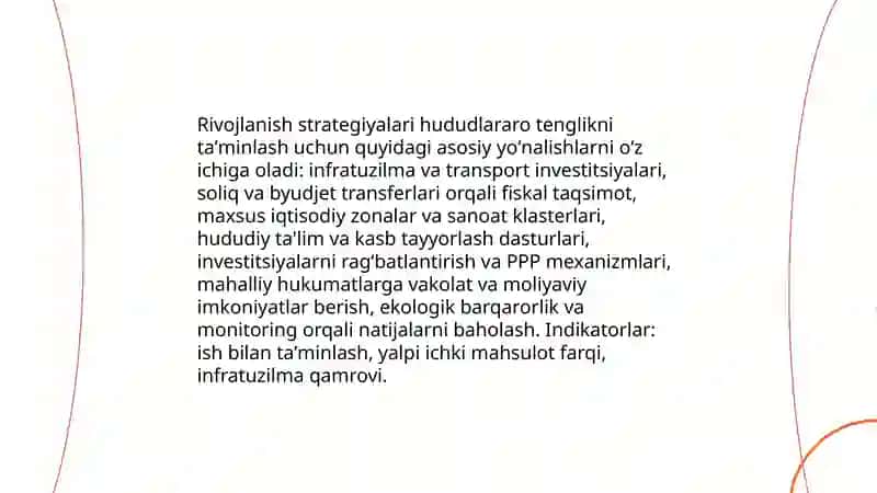 Hududlarni iqtisodiy rivojlantirish bo yicha davlat siyosati 4